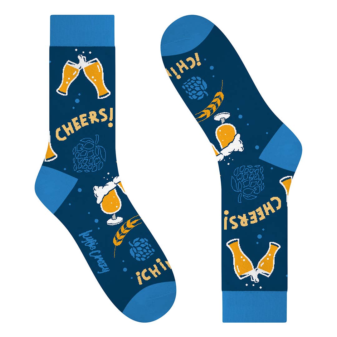 a pair of Hops & Glory socks