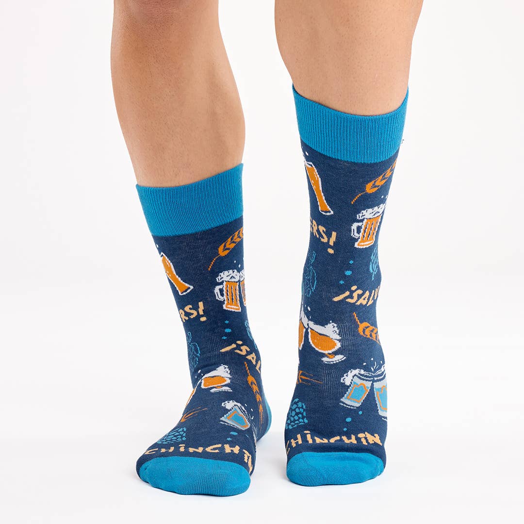 a pair of Hops & Glory socks